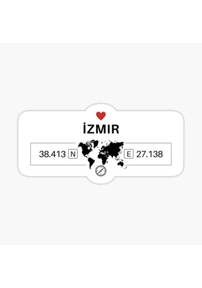 Izmir 2 Gps Harita Sticker Oto Araba Yapıştırma 17Cm