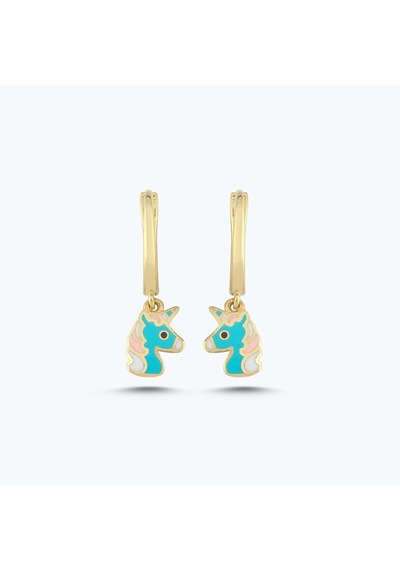 Altınbaş Altın Çocuk Unicorn Küpe Ajrkp0002-y-24754 Çok Renkli