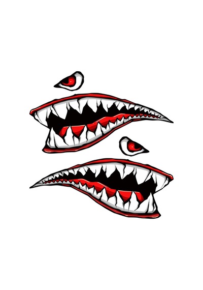 19 X 10 Cm Köpek Balığı Shark Sticker Motor Araba Kask Laptop Sticker