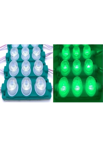 Mercek 3'Lü Led 3 Watt - 12 Volt – Direk Güçlü Işık - 10 Adet