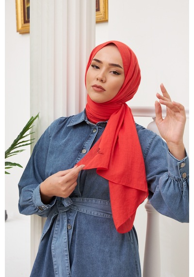 Silk Home Organik Jazz Şal 78003-16 Nar Çiçeği