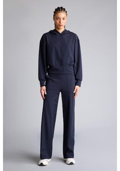 Defacto Kapüşonlu Sporcu Sweatshirt G5664ax25wnnv243 Lacivert-nv243
