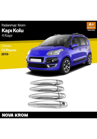 Citroen C3 Picasso Krom Kapı Kolu 4 Kapı 2010-2017