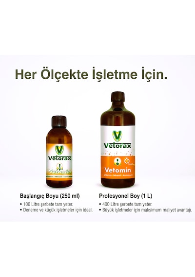 Vetorax Vetomin Premiks 1 Litre Arılar İçin Sıvı Vitamin Aminoasit Yem Premiksi