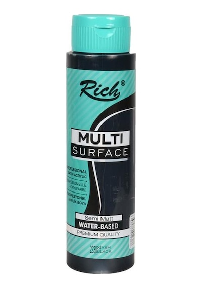 Rich Multi Surface Akrilik Boya Siyah 500Cc