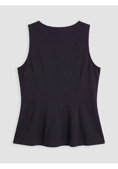Lcwaıkıkı Curve Siyah Büyük Beden Fırfırlı Peplum Bluz