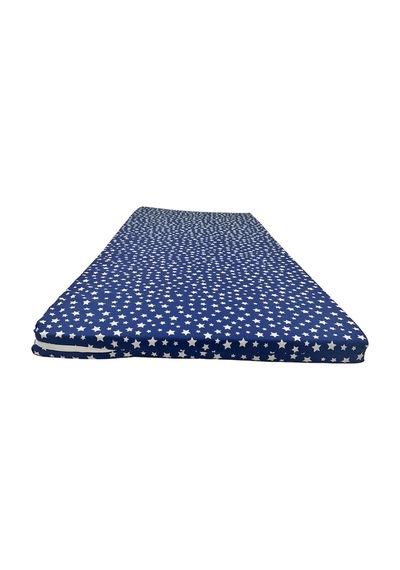 Sünger Yatak 70x180x6 Cm, Yer Yatağı,yer Minderi,şantiye,karavan,deprem Yatağı-lacivert Yıldız