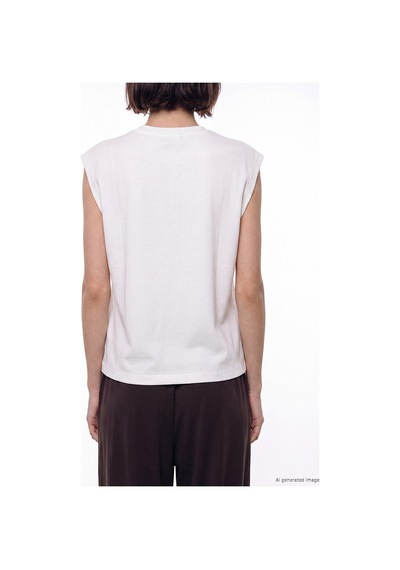 Lcw Modest Beyaz Bisiklet Yaka Soft Touch Kadın Atlet
