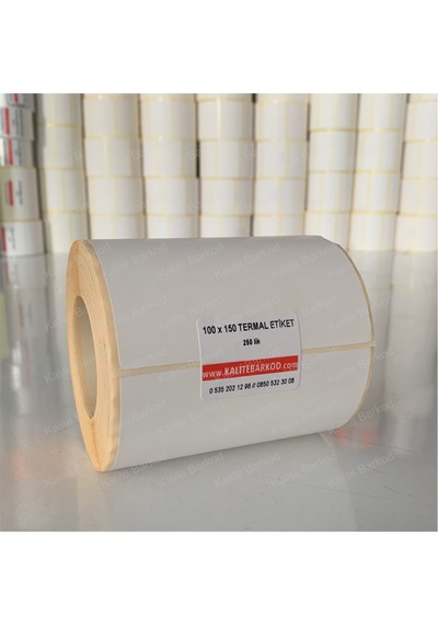 Termal Etiket 100X150 - Barkod Etiketi 1 Rulo 250 Adet