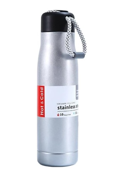 Çelik İçli Termos 550 Ml Gri Skm015 Açık Beyaz