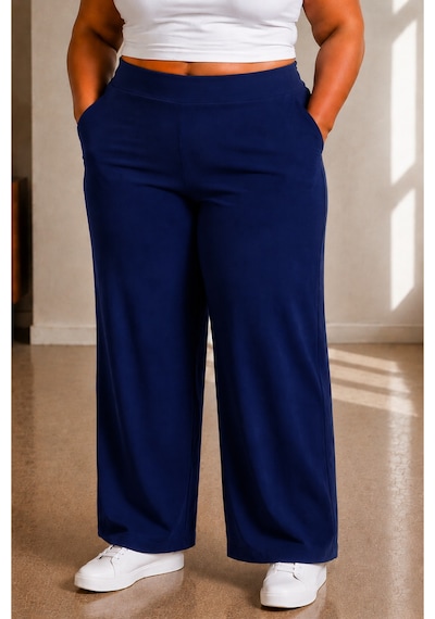 Sngl Tekstil Kadın Büyük Beden Pantolon S M L Xl 2xl 3xl 4xl 5xl 6xl 7xl 8xl 9xl Lacivert