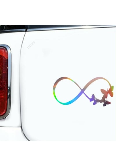 Uçan Kelebek Çiçek Araba Oto Sticker 1