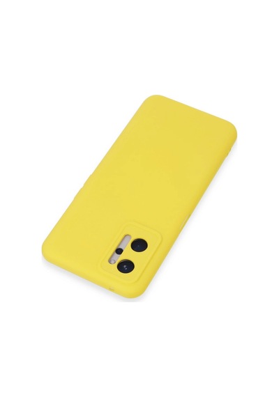Realme 9i 4g Kılıf Nano İçi Kadife Silikon - Sarı -