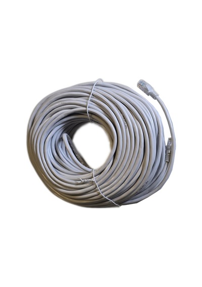 Cat6 Ethernet Kablosu 50 Metre Utp Rj45 Patch İnternet Bilgisayar Modem Bağlantı Kablosu Beyaz