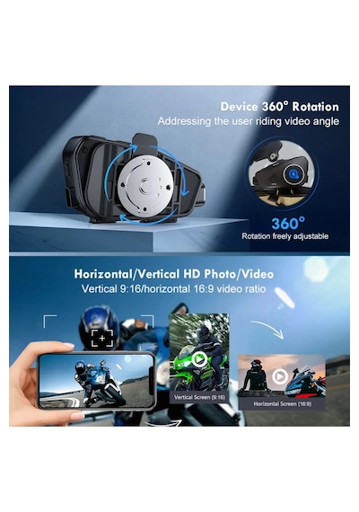 Vothoon Q28 Motosiklet Kask Bluetooth Kulaklık