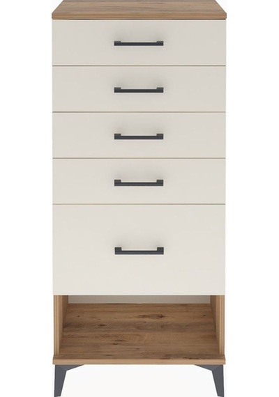 Arges Dolap 5 Çekmeceli 60x30x134 Çam-aytaşı Çam