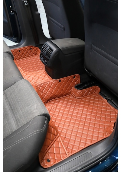 Honda Cıvıc Fd6 2007-2011 Taba Renk 8d Diamond Premium Havuzlu Deri Oto Paspas
