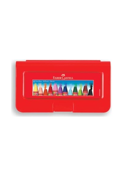 Faber-castell Altıgen Pastel Boya, 12 Renk, Plastik Kutu, Yumuşak Ve Canlı Renkler, Rahat Kullanım, Etkili Uygulama 103 Ivory