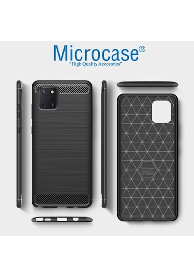 Samsung Uyumlu Galaxy Note 10 Lite - A81 - M60S Brushed Carbon Kilif 432301132