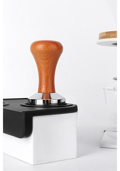 Çelik Ahşap 51 Mm Espresso Makinesi Tamperi Barista Ekipmanı Mt135 Ayarlanabilir Dimi Yok