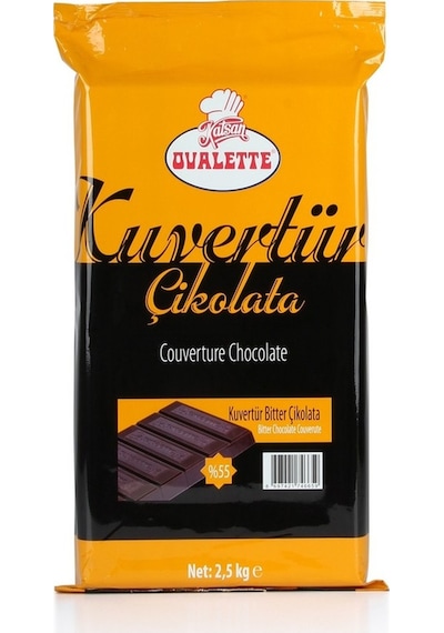 Ovalette Bitter Kuvertür 2.5 KG