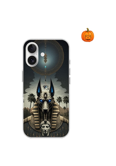 Apple Uyumlu iPhone 16 Şeffaf Kılıf Antik Mısır 5 Tasarımlı