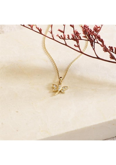 Goldkupe 14 Ayar Altın Taşlı Yusufçuk Kolye 2,03 Gr-1411