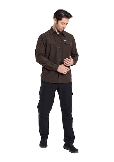 Crozwise Outdoor - Erkek Kahve Spor Gömlek - 7132-04 Kahverengi