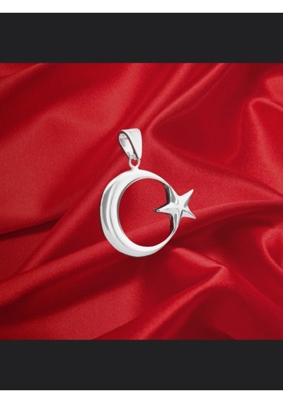 925 Ayar Gümüş Ayyıldız Model Erkek Kolye Ucu