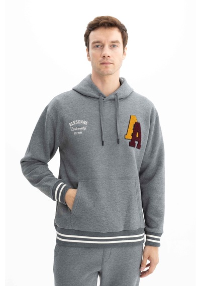AR-MA Arma Erkek Relax Fit 3 İplik Kapşonlu Kanguru Cepli Sweatshirt 001