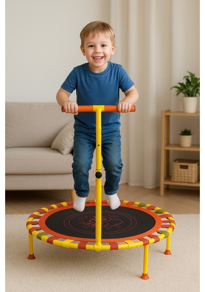 102 Cm 40 İnç Katlanabilir Tutunmalı Trambolin Çocuklar Ve Yetişkinler İçin Güvenli Zıplama