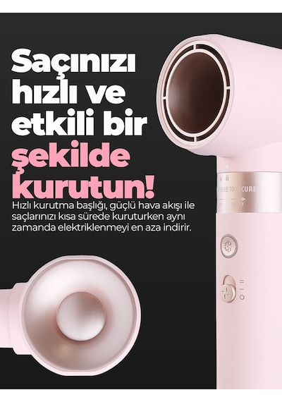 Pirantech Ks-611 Airwrap 6in1 Saç Şekillendirme Seti Pembe