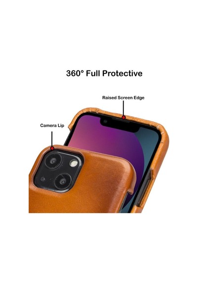 Bouletta Apple İphone 13 Uyumlu Deri Arka Kapak F360 Rst2ef Taba