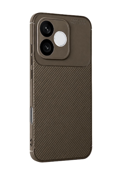 Newface - 408 - Huawei Honor 600 Lite Auto Focus Karbon Kapak - Csmo-tex - - Kahverengi