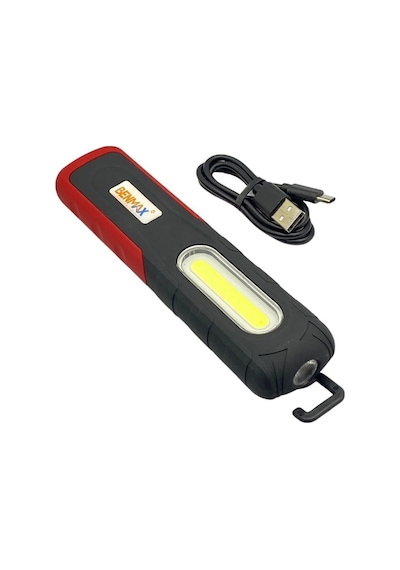 El Feneri-çalışma Lambası Ledli 3 Fonksiyonlu Usb Şarjlı Mıknatıslı-askılı-ayaklı 170 40 Mm