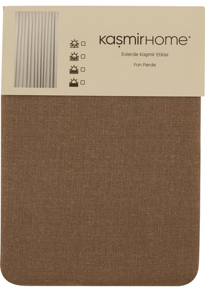 Kaşmir Home Perla Keten Fon Perde Vizon 150x270 Cm Vizon