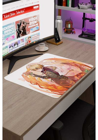 Thoma Genshin Impact Anime Oyuncu V5 - 48x40 Xl Gaming Mouse Pad Fare Altlığı
