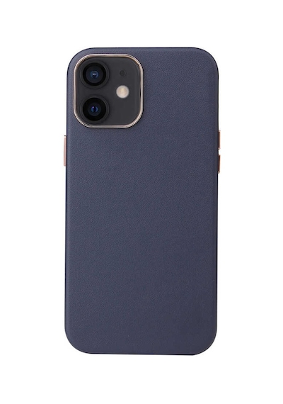 Apple Uyumlu iPhone 12 Mini Uyumlu Zore Leathersafe Wireless Kılıf-lacivert Lacivert -