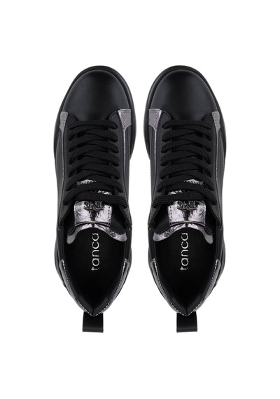 Tamer Tanca Kadın Suni Deri Siyah/antrasit Sneakers & Spor Ayakkabı 1009 2200 Bn Ayk Sk25-26 Sıyah/antrasıt Siyah