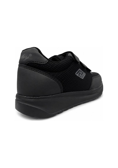 Papucumun Dünyası Kadın Cırtlı Günlük Rahat Yürüyüş Ayakkabısı Sneaker Siyah