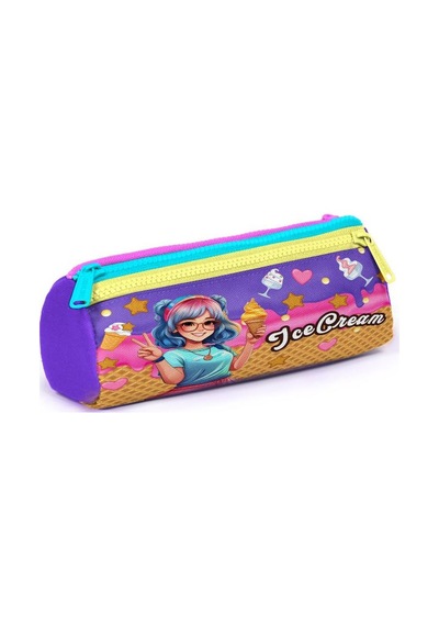Coral High Goshopya Lila Turkuaz Dondurma Ve Anime Desenli 3 Lü Okul Çanta Seti Goset0123773 Çok Renkli