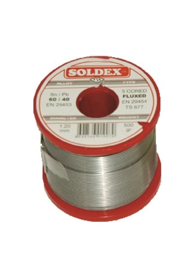Rezistanspazari Soldex 1.20Mm 500Gr Lehim Teli Kalay %60 / %40 Kurşun