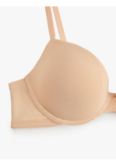 Koton Balenli Dolgulu Basic Push Up Sütyen Ten Rengi 6slk10050mk