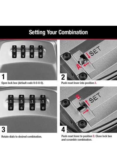 Master Lock Ağır Hizmet Tipi Duvara Monte Anahtar Kutusu, Dış Mek