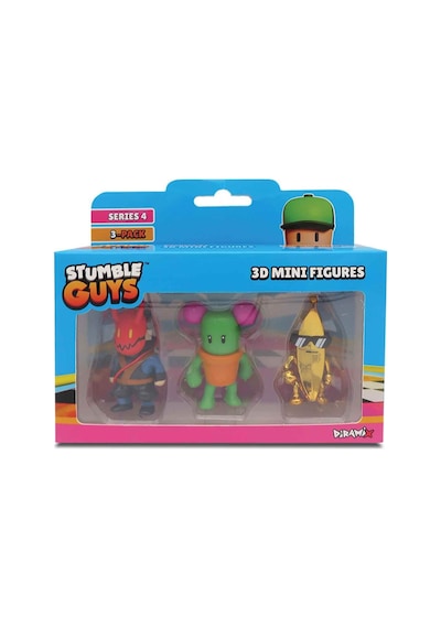 Stumble Guys 3'lü Mini Figür Seri 4 - Onıjutsu - Pokey Stabbins - Golden Banana