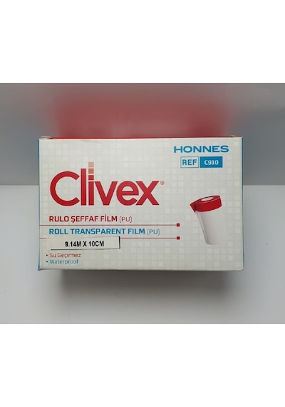 Clivex 10cm X 9 Metre Pu Şeffaf Su Geçirmez Film Yara Örtüsü C