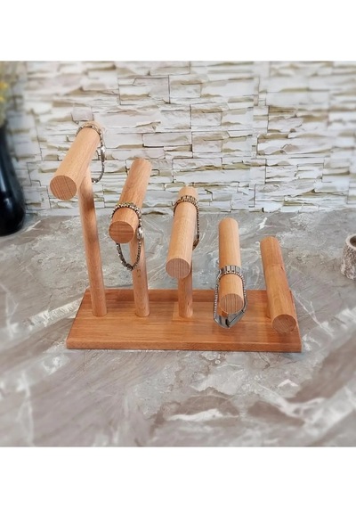 Bilezik Bileklik Saat Takı Organizer Ahşap Askısı 27cm Takı Standı Askılık Takı Aksesuar Düzenleyici