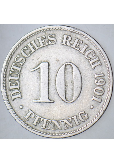 Almanya 10 Pfennıg 1901 D. Iı. Wilhelm Dönemi.