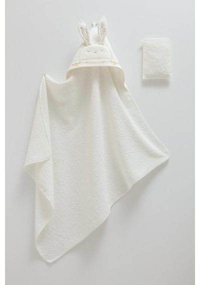 Caramell %100 Pamuk Bebek Havlusu 77x90 Krem Crml.bsk2504.krm 1 Yaş