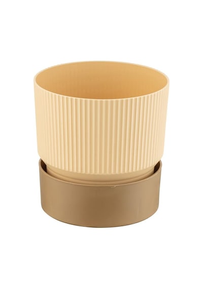 Poliwork Ixora Saksı Tabaklı 2 Lt - Çizgi Desenli 150 150 Mm 99321357